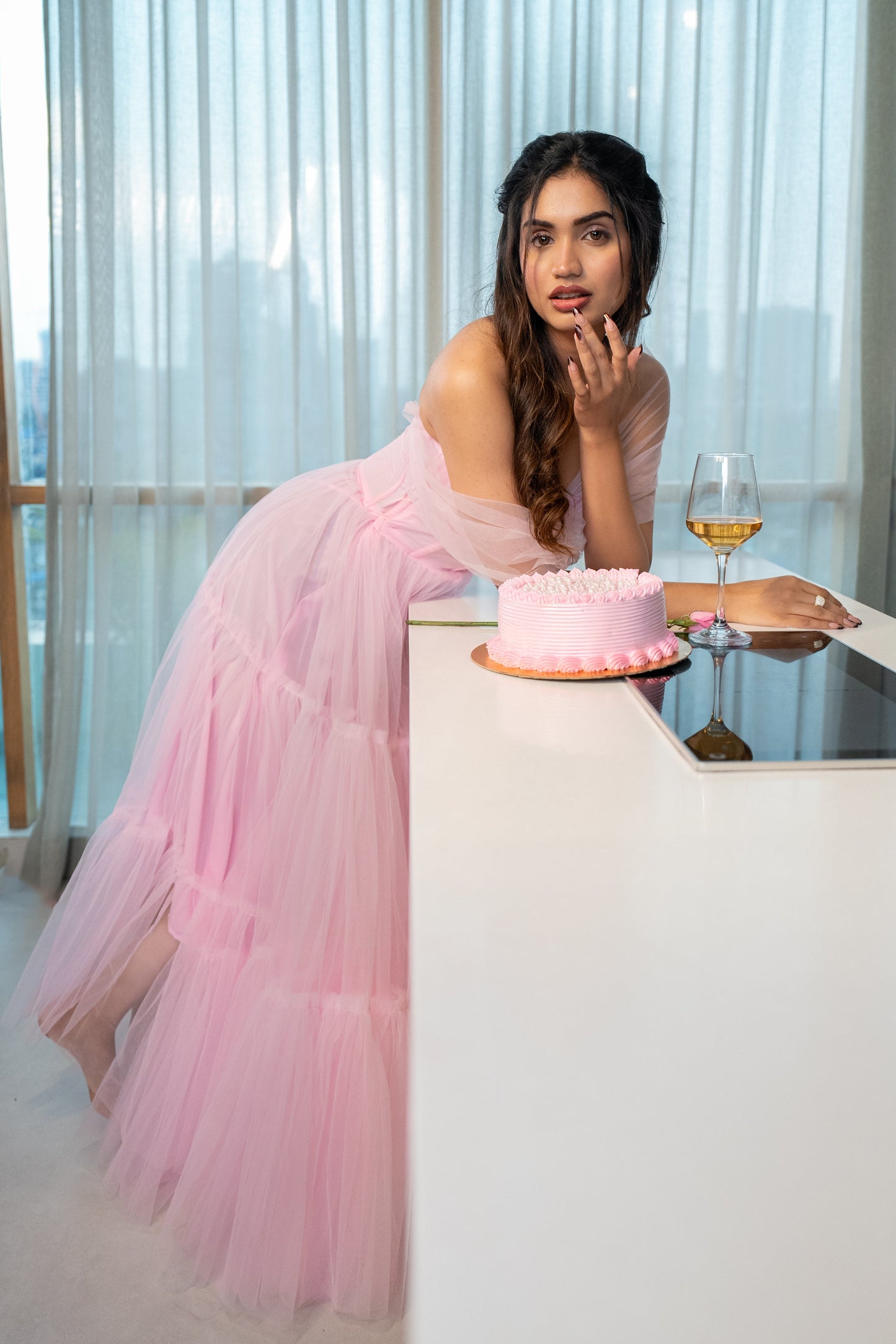 Rapunzel Baby Pink Flare Corset Dress