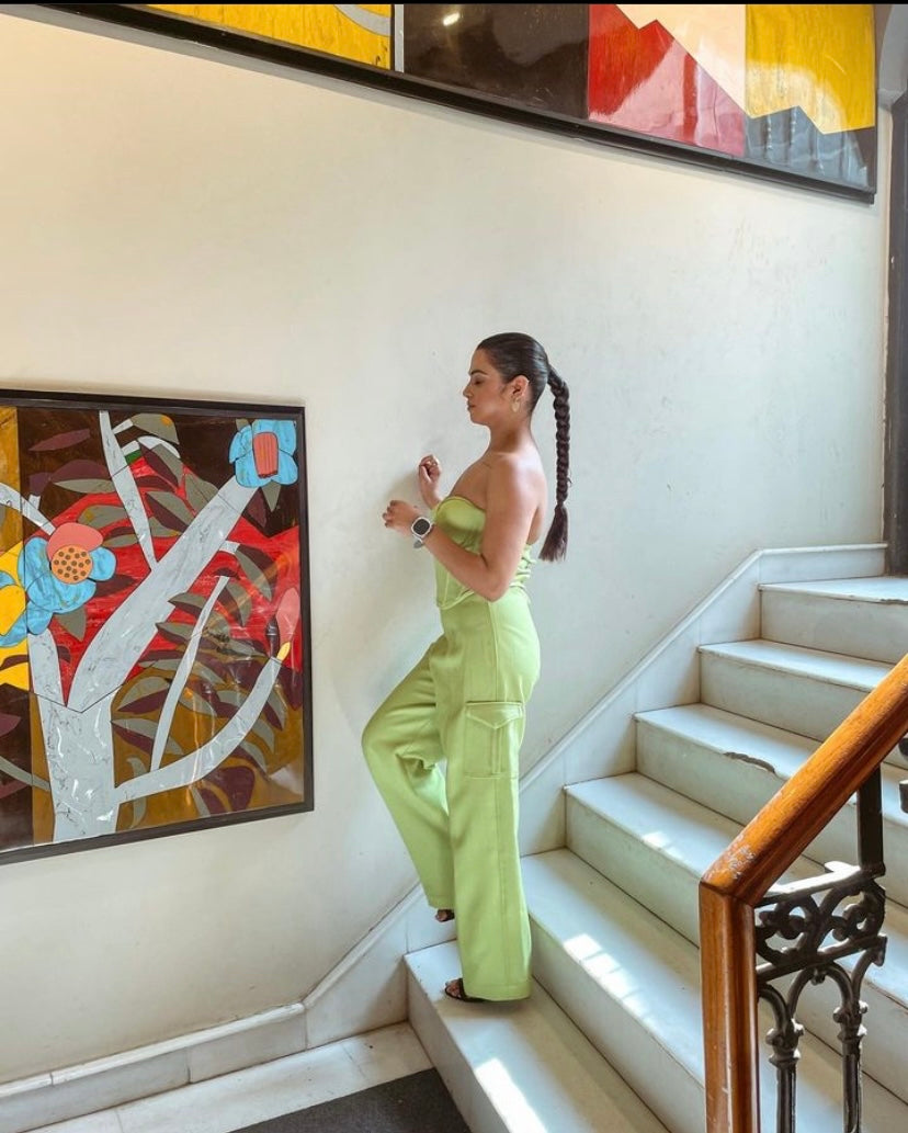 Pop corn green co ord set