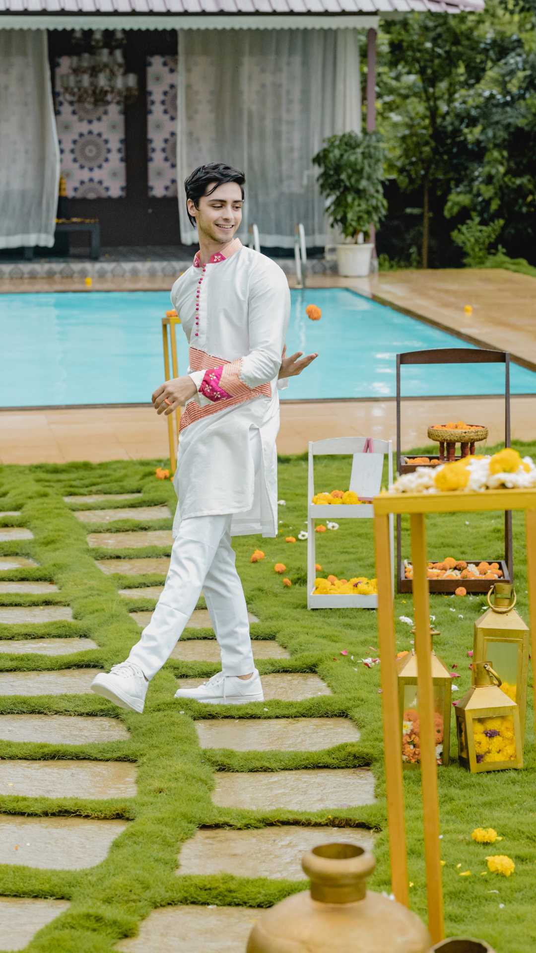 Colorblock Kurta Set