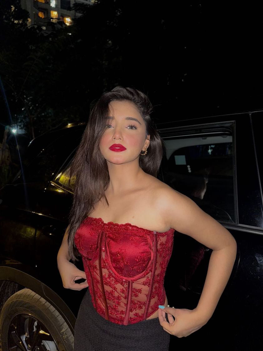 Jingle Red corset top