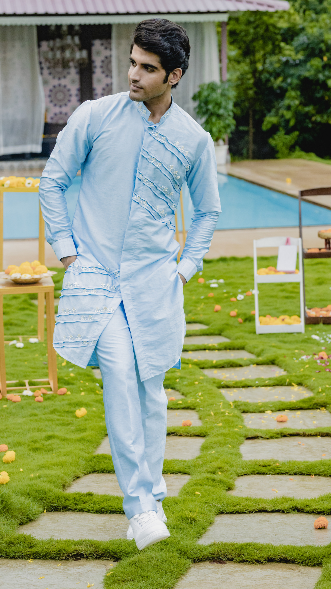 Colorblock Kurta Set