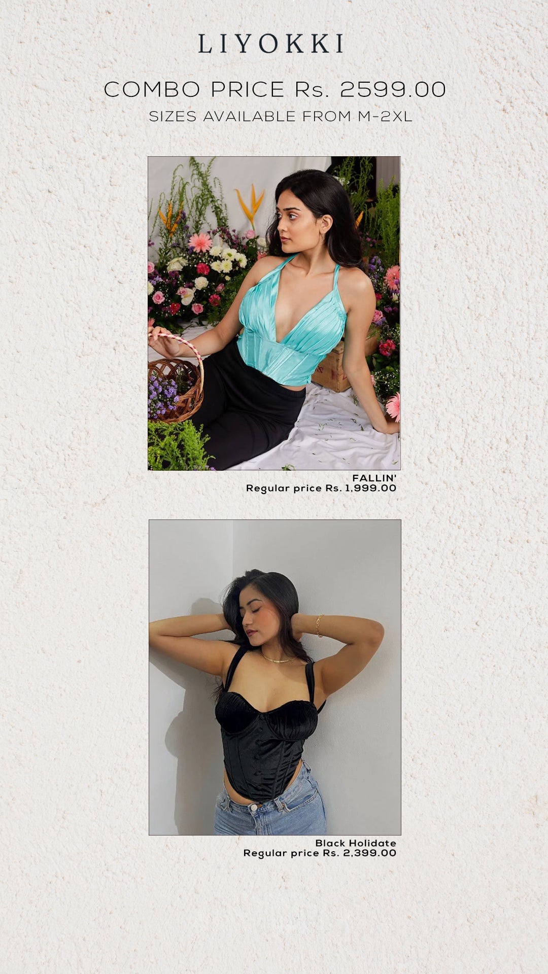 Fallin Corset + Black holidate corset COMBO