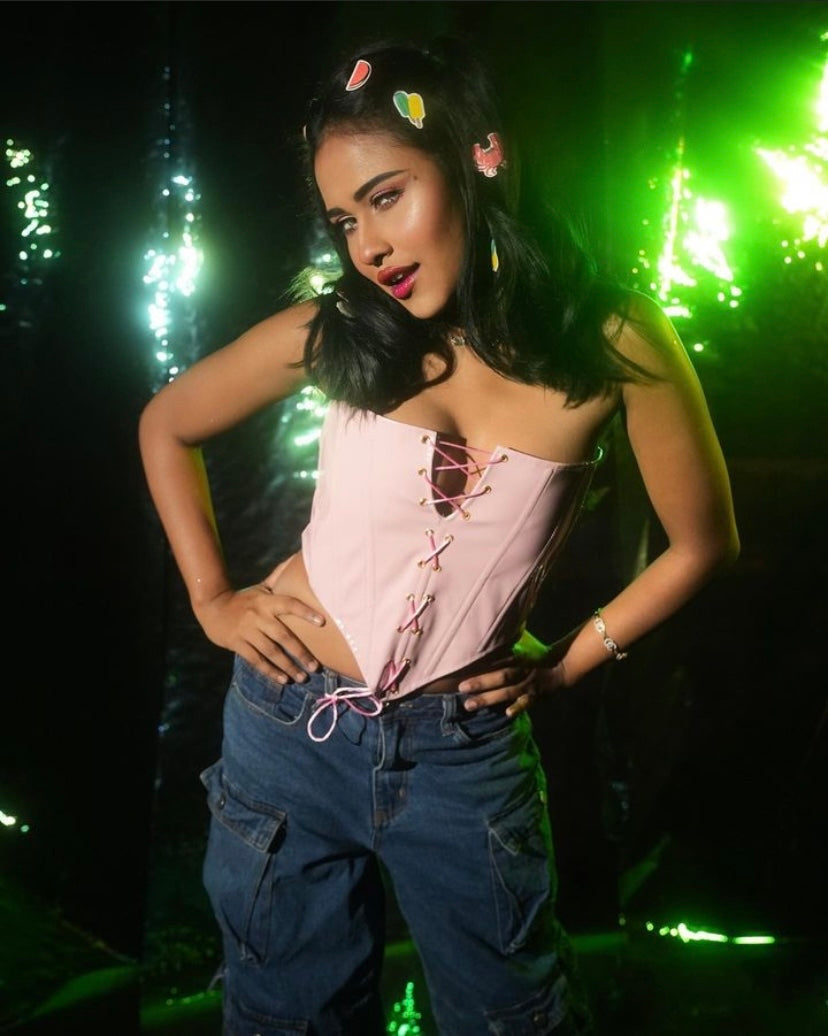 Cotton candy corset top.