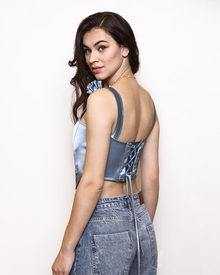 Kitty Blue Corset Top