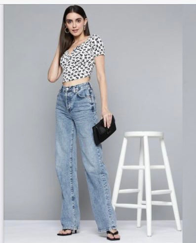 Women print crop top