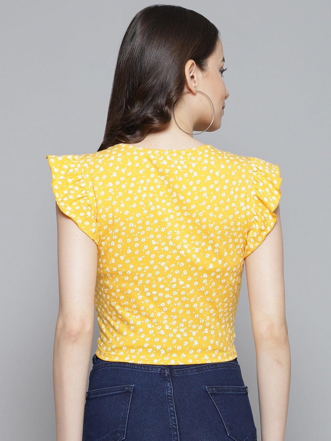 Yellow crop top