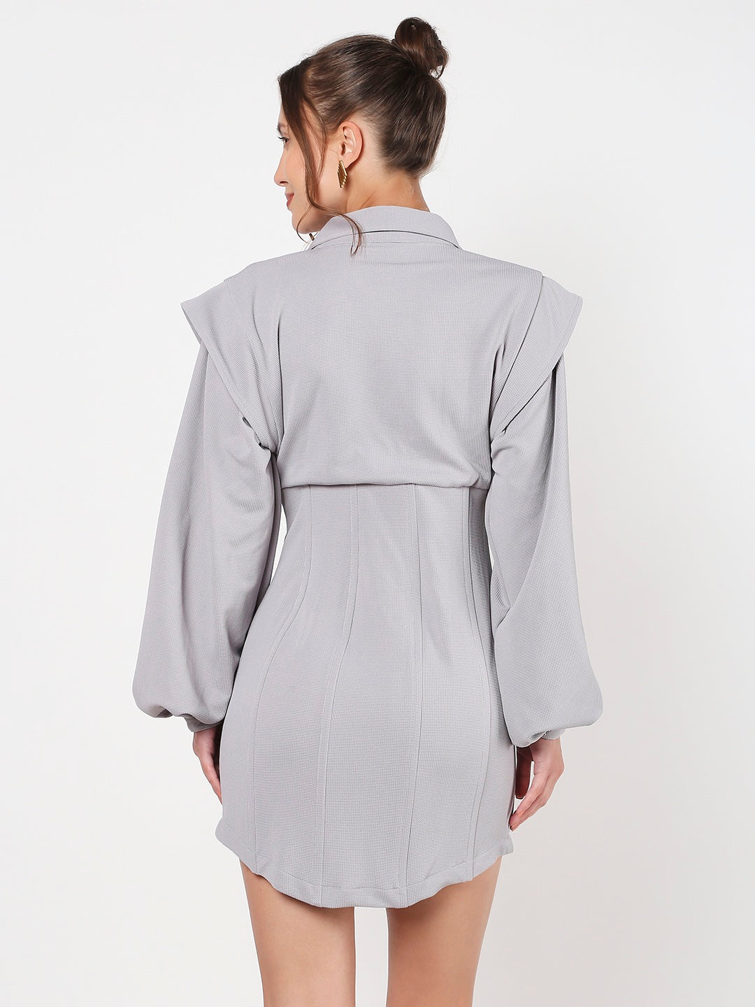 Dynasty Light Grey Corset dress