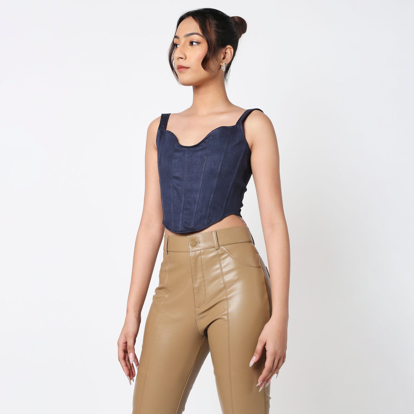 Suede Blue Corset
