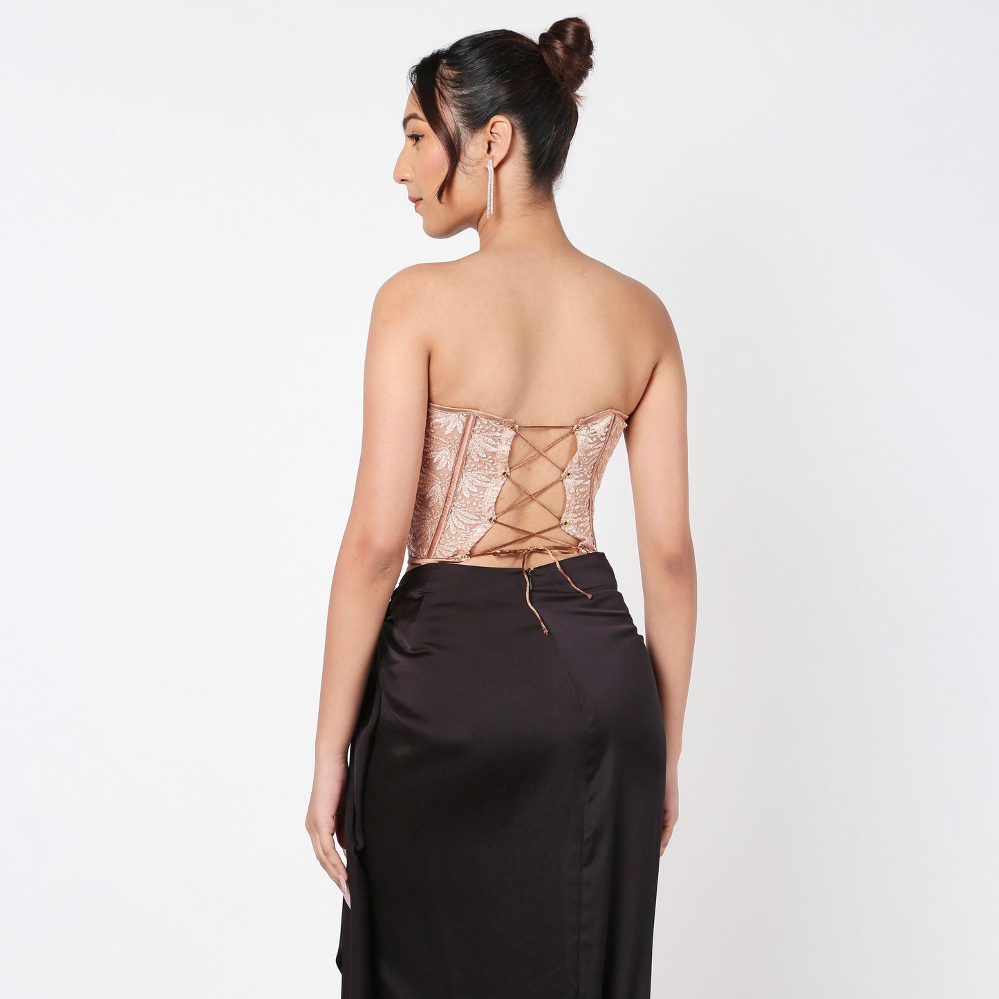 Champagne Beige Lacey Corset