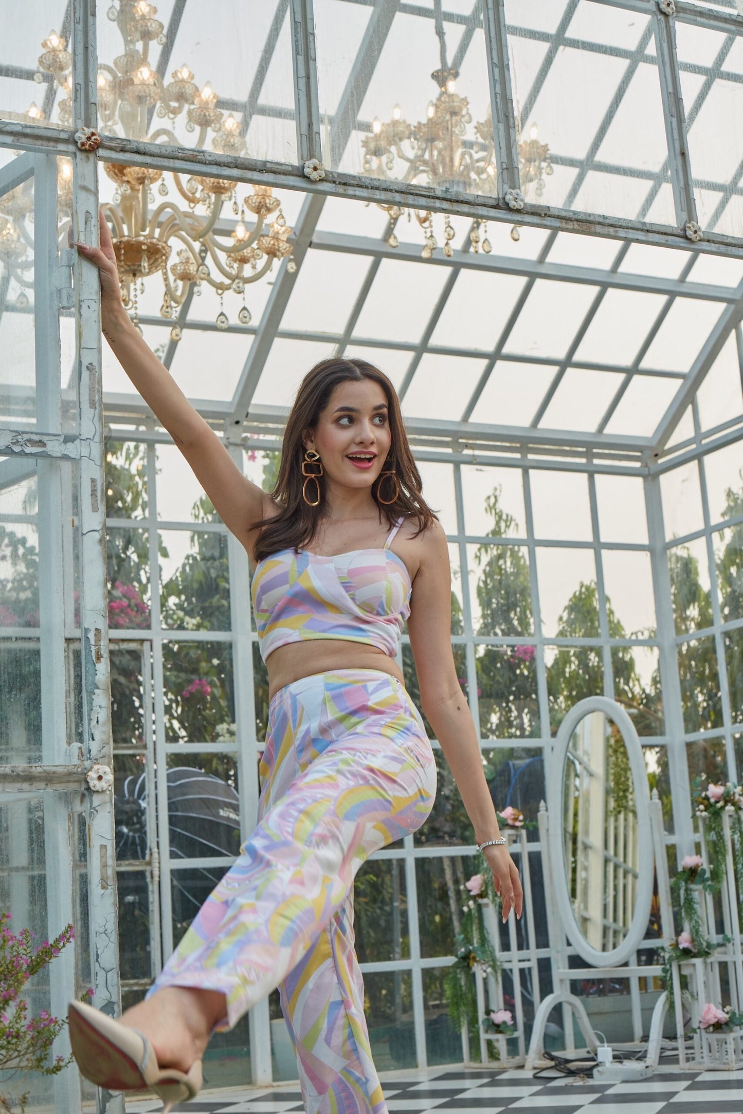 Abstract Multicolor Co ord set
