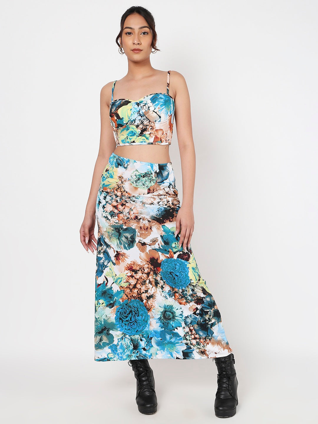 Blue long skirt
