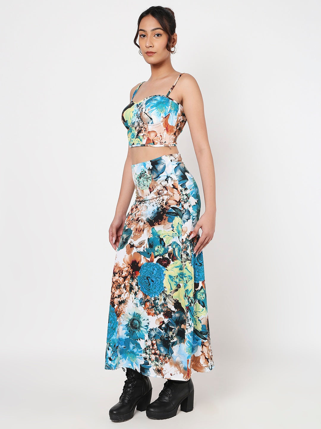 Blue long skirt
