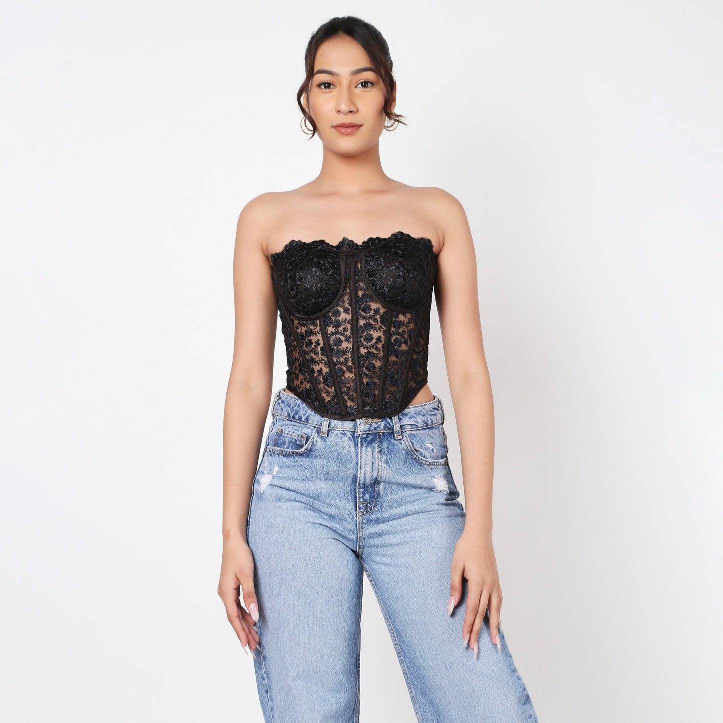50 Shades Of Black Corset Top