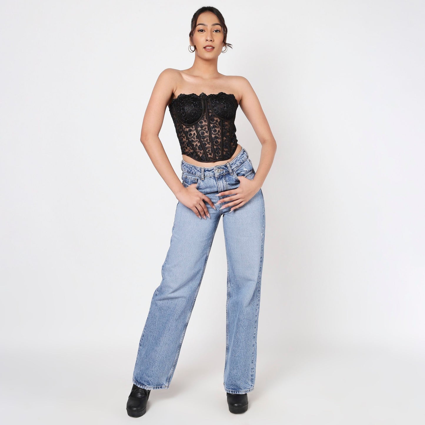 50 Shades Of Black Corset Top