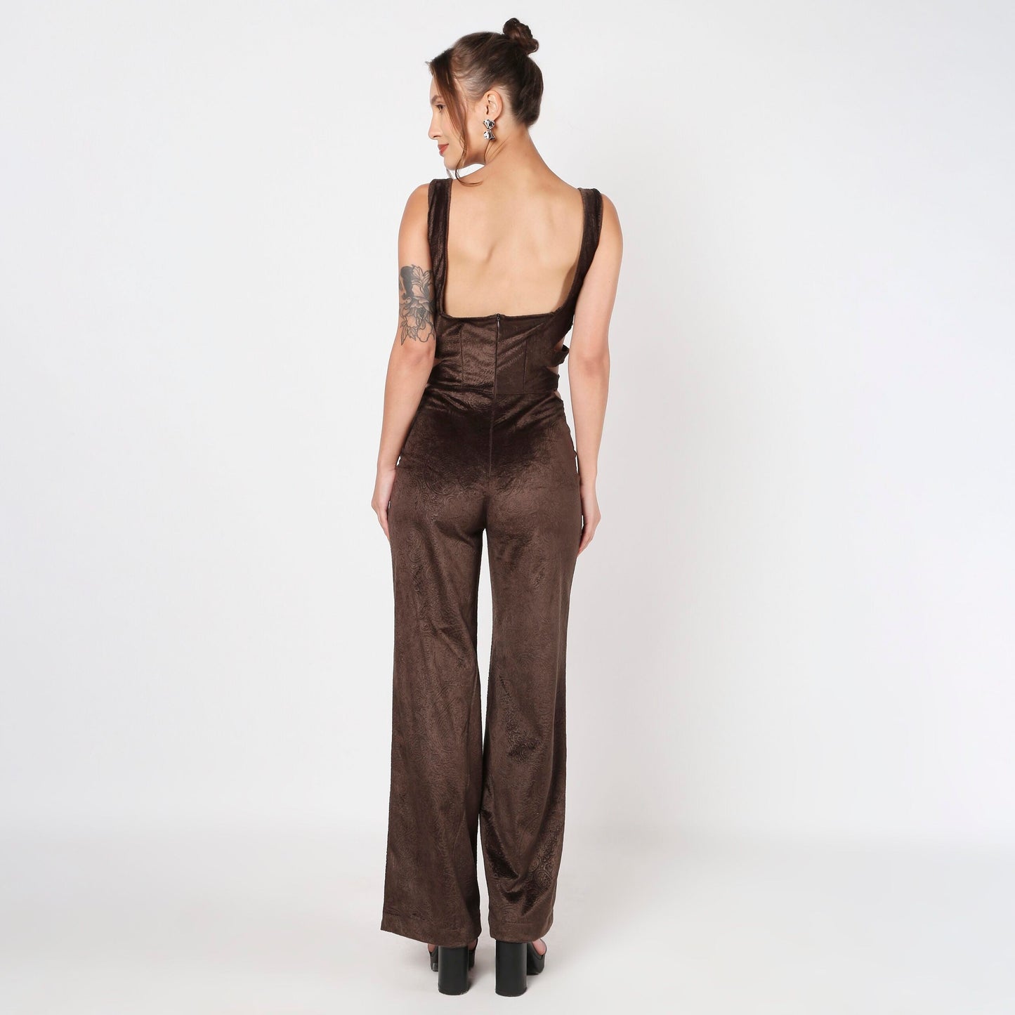 Velvet Cut Out Jumpsuit