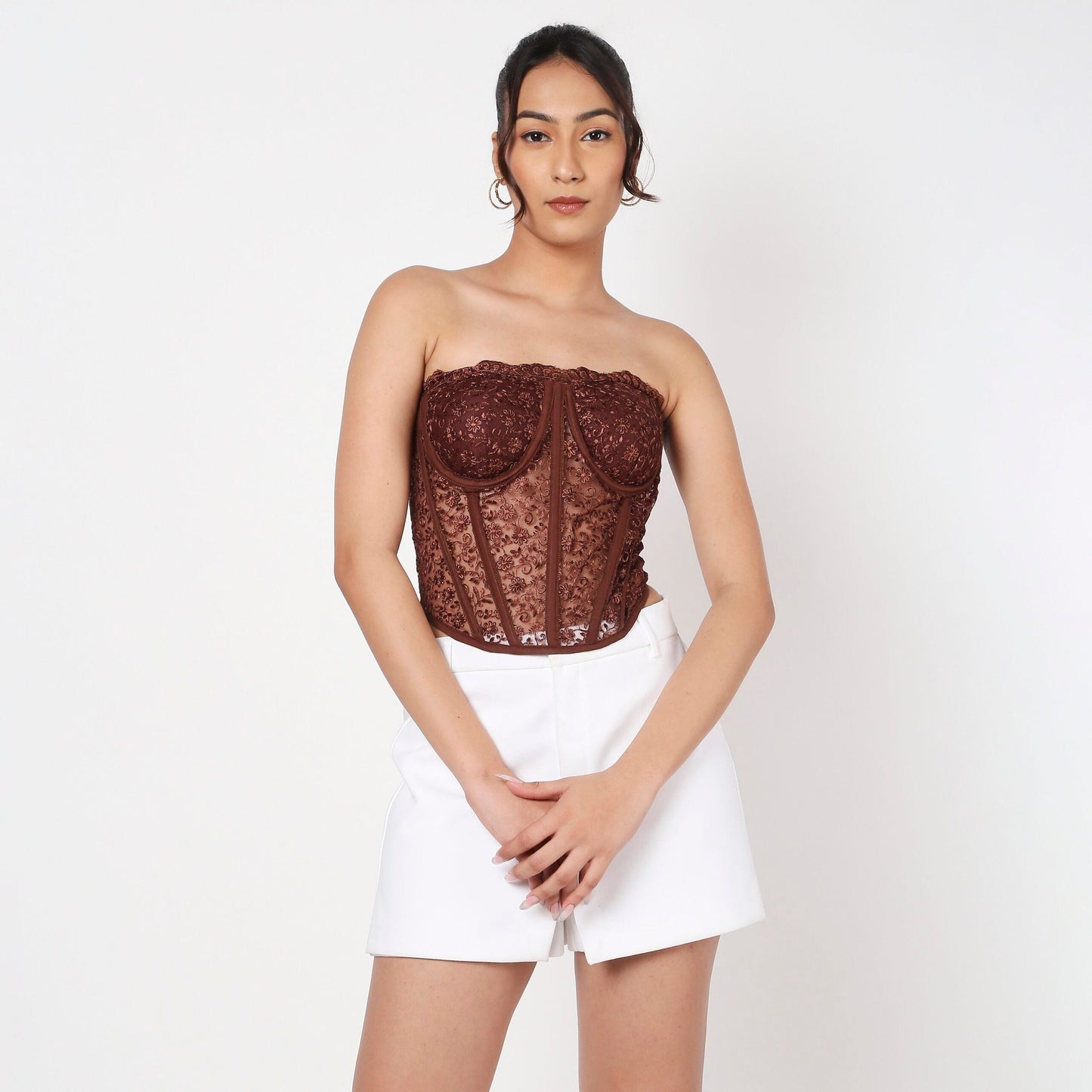 Brown Baddie Lacey Corset