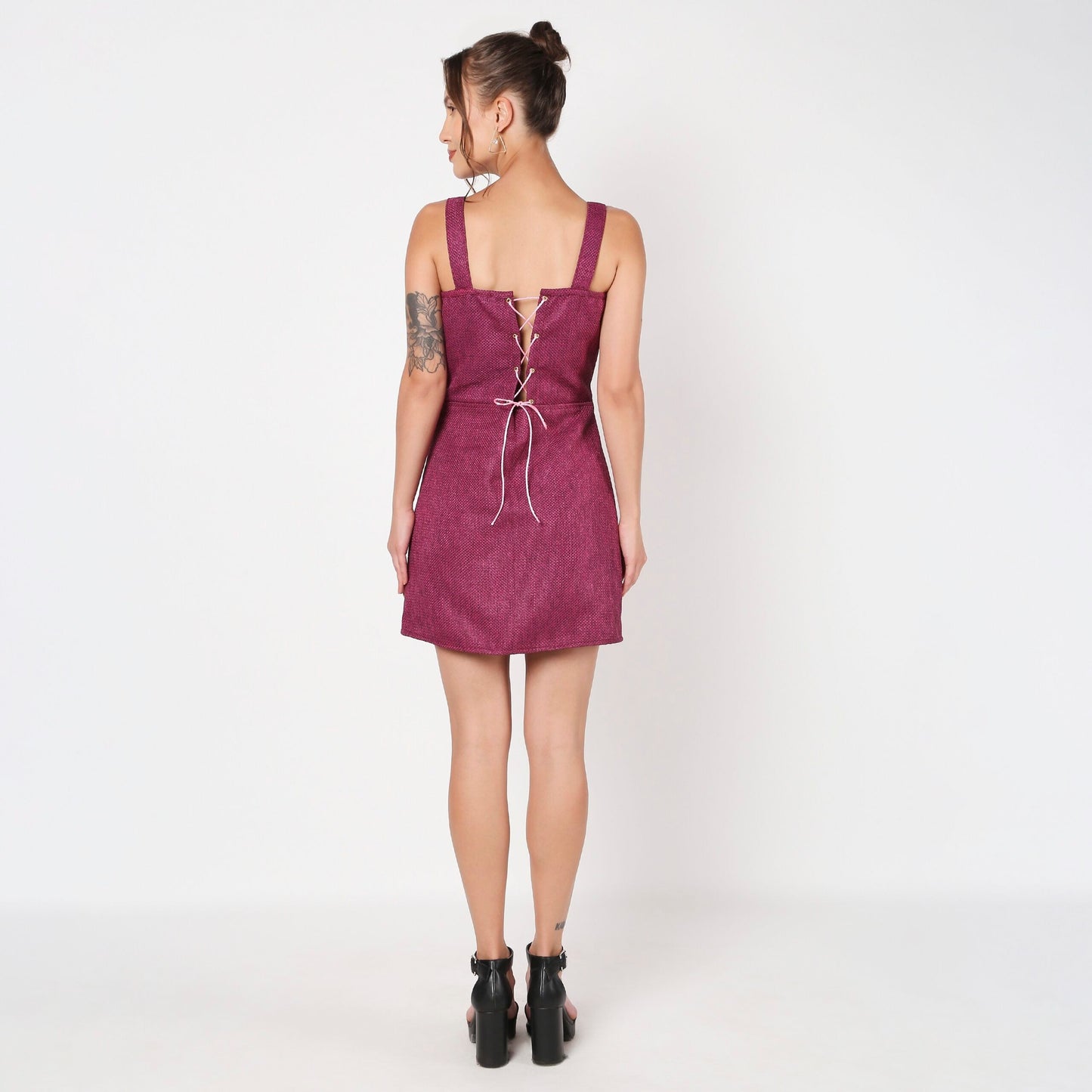 Pink Knit Corset Dress