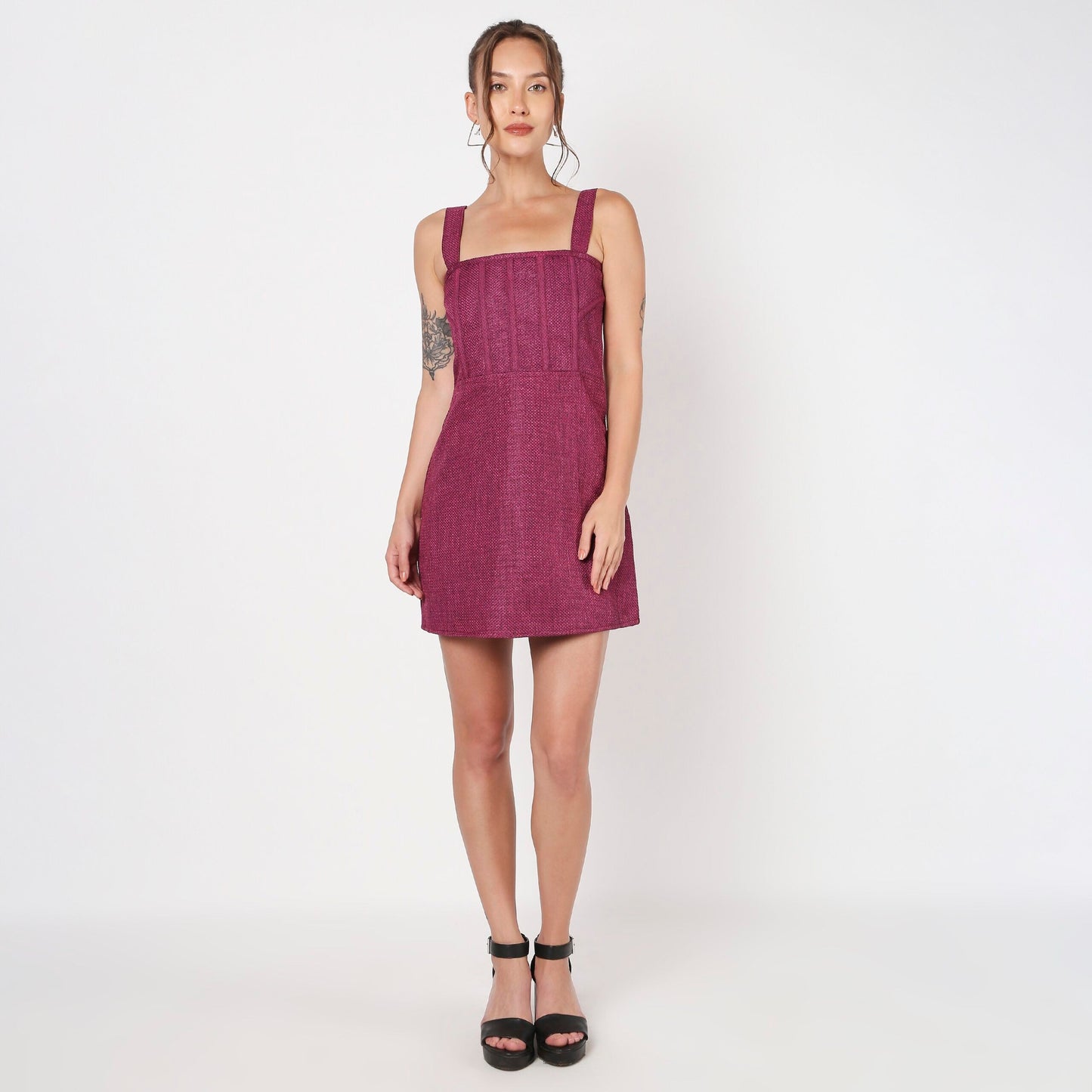 Pink Knit Corset Dress