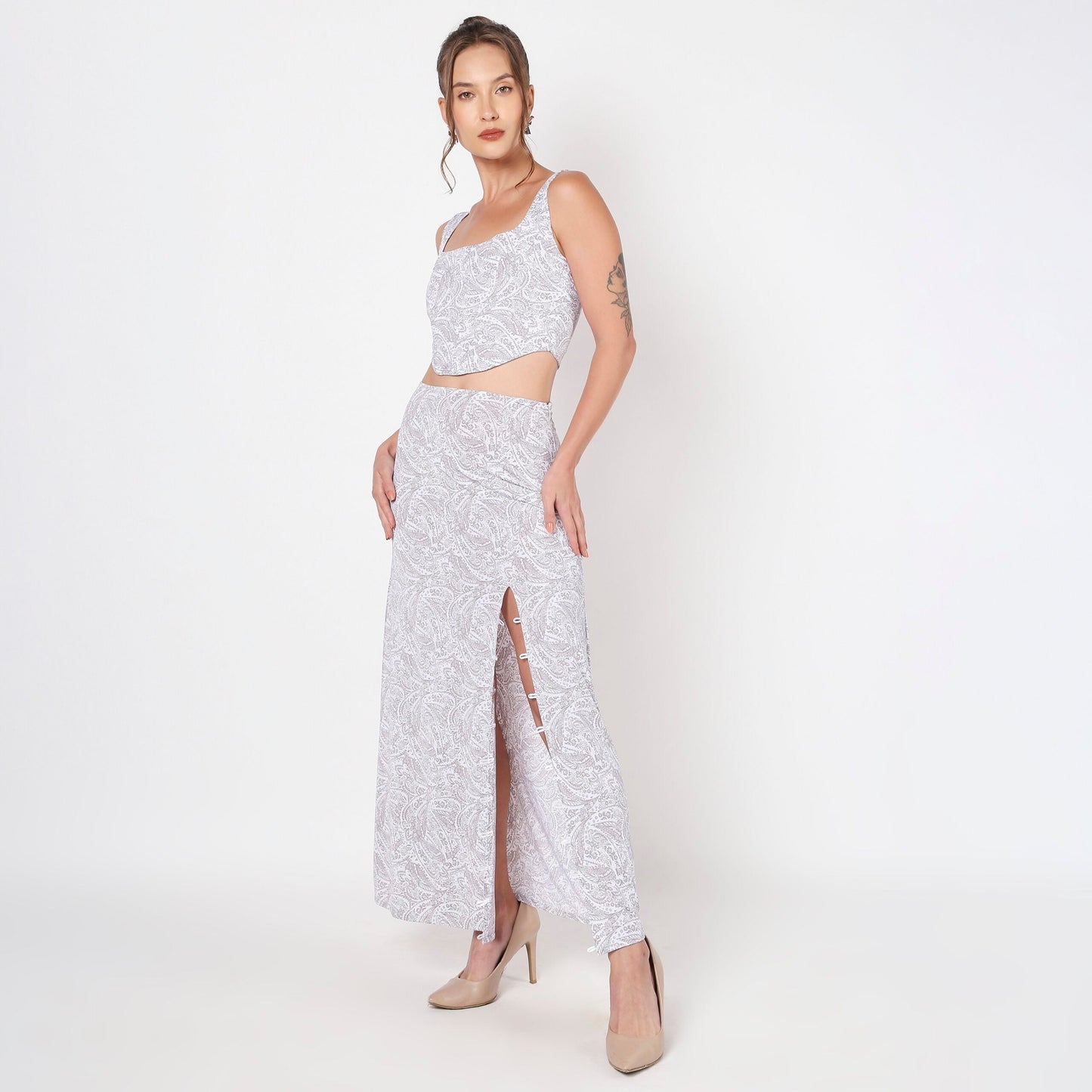 Pasley print skirt