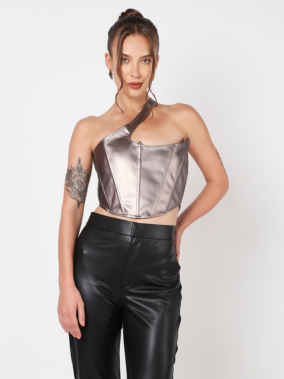 Alexa Leather Corset Top