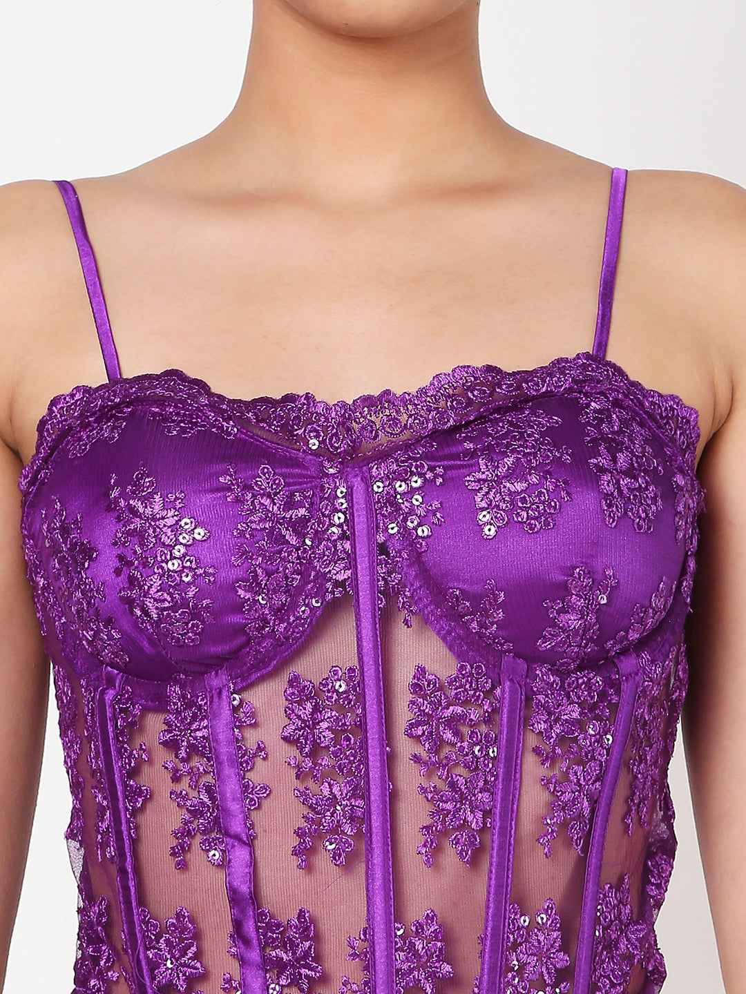 Purple Lacey Corset Top