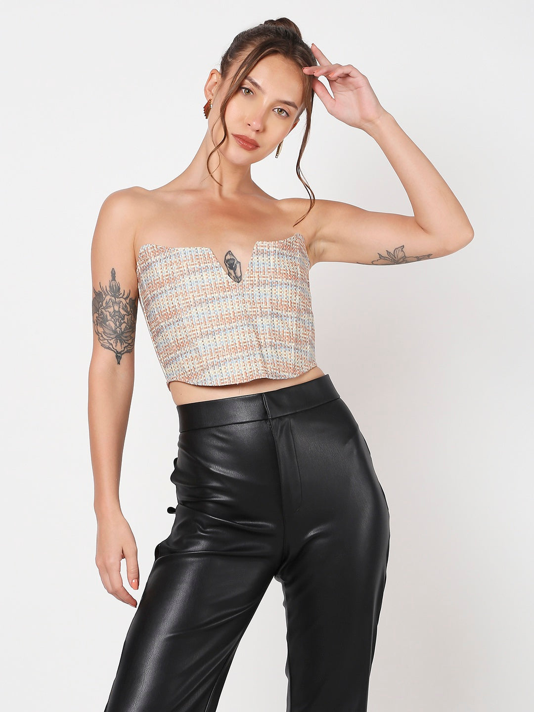 Chatai Brown Blue Tone corset