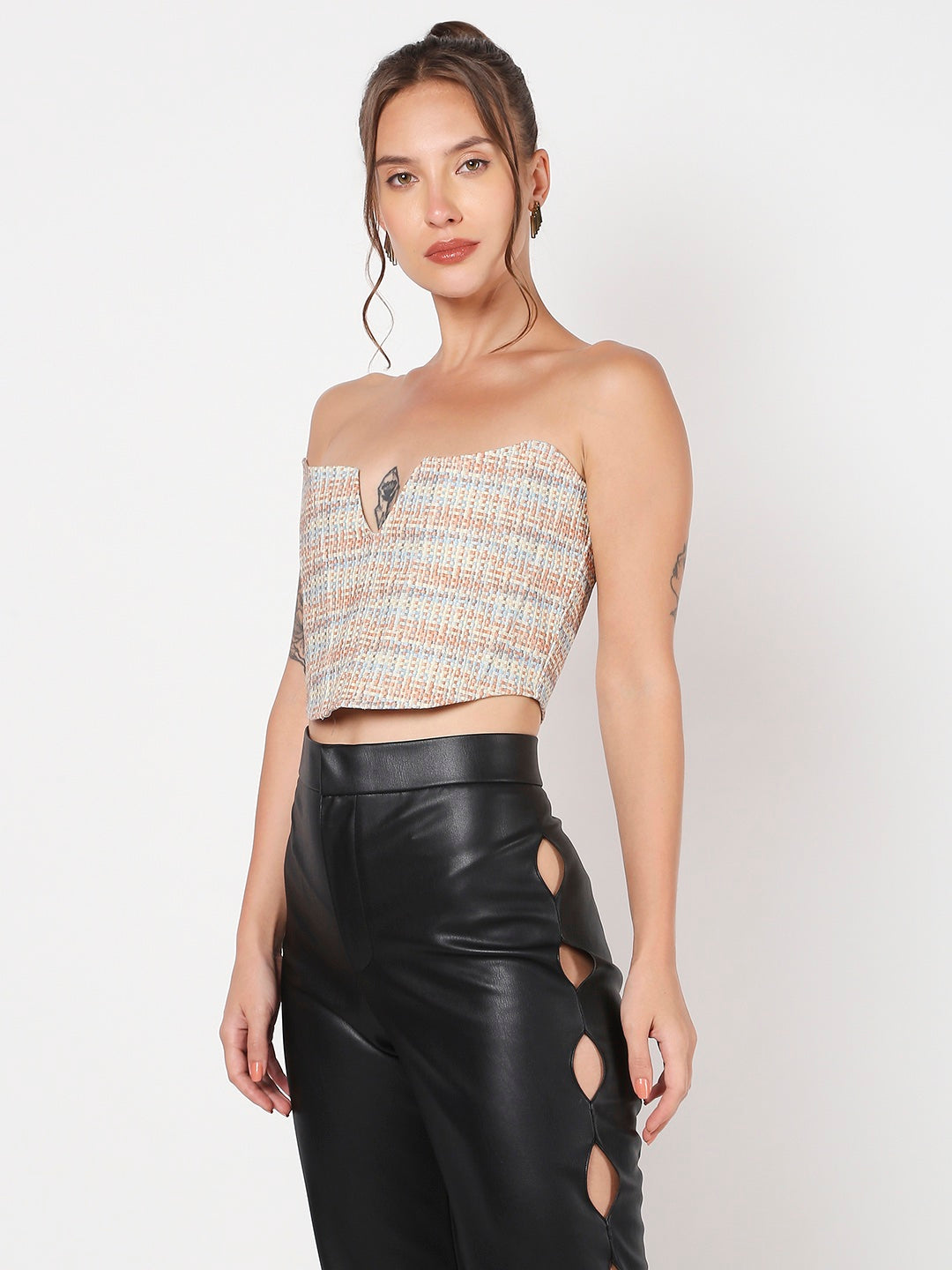 Chatai Brown Blue Tone corset