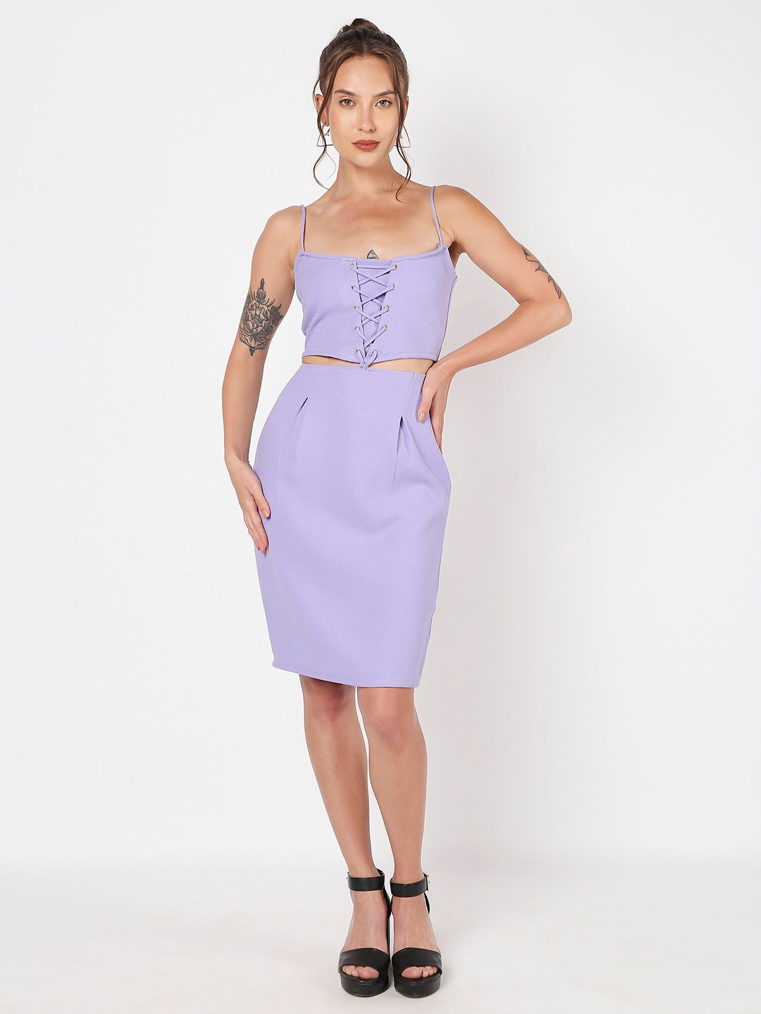 Pastel Buttercup Purple Corset Dress