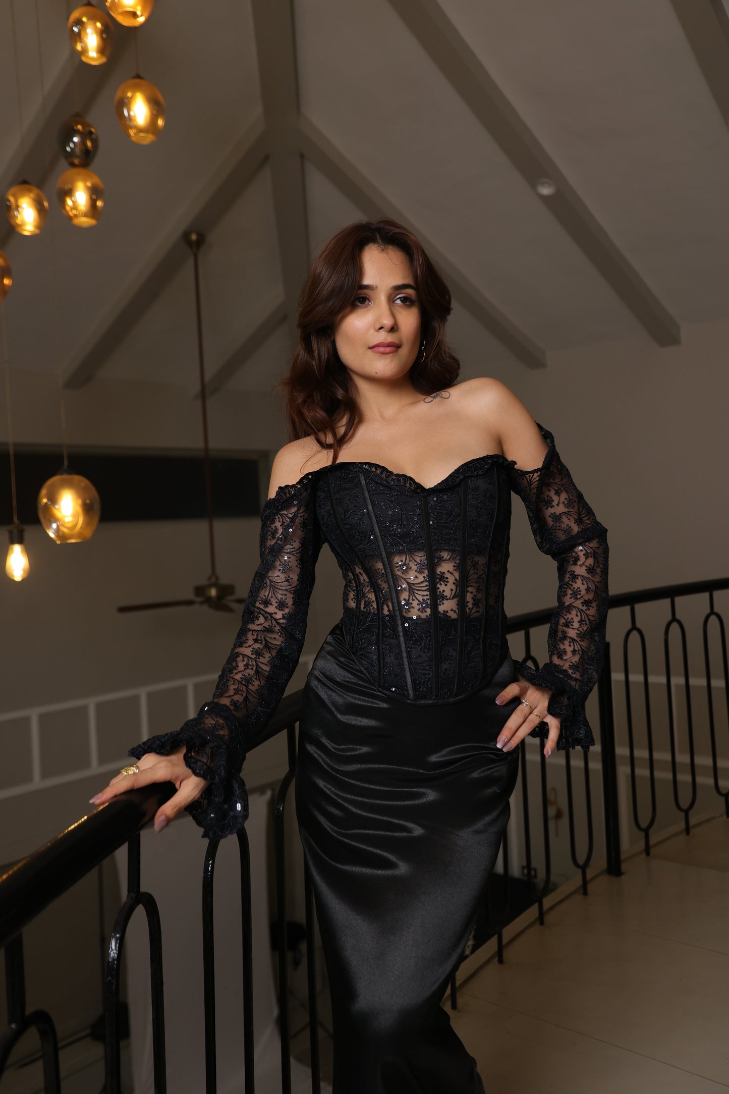 Eleonara lacey Corset Top and Skirt