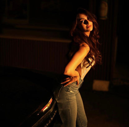 White rhinestone corset top