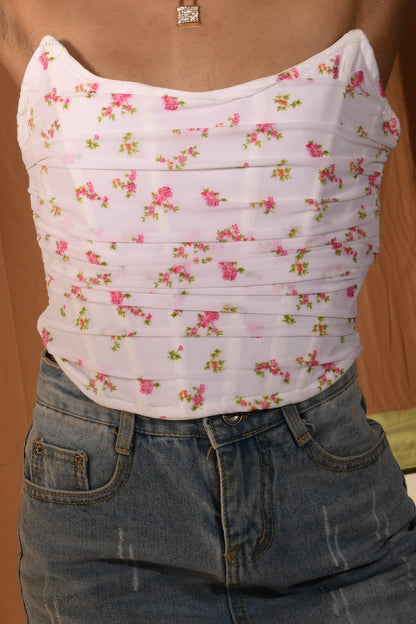 RETRO FLORAL CORSET