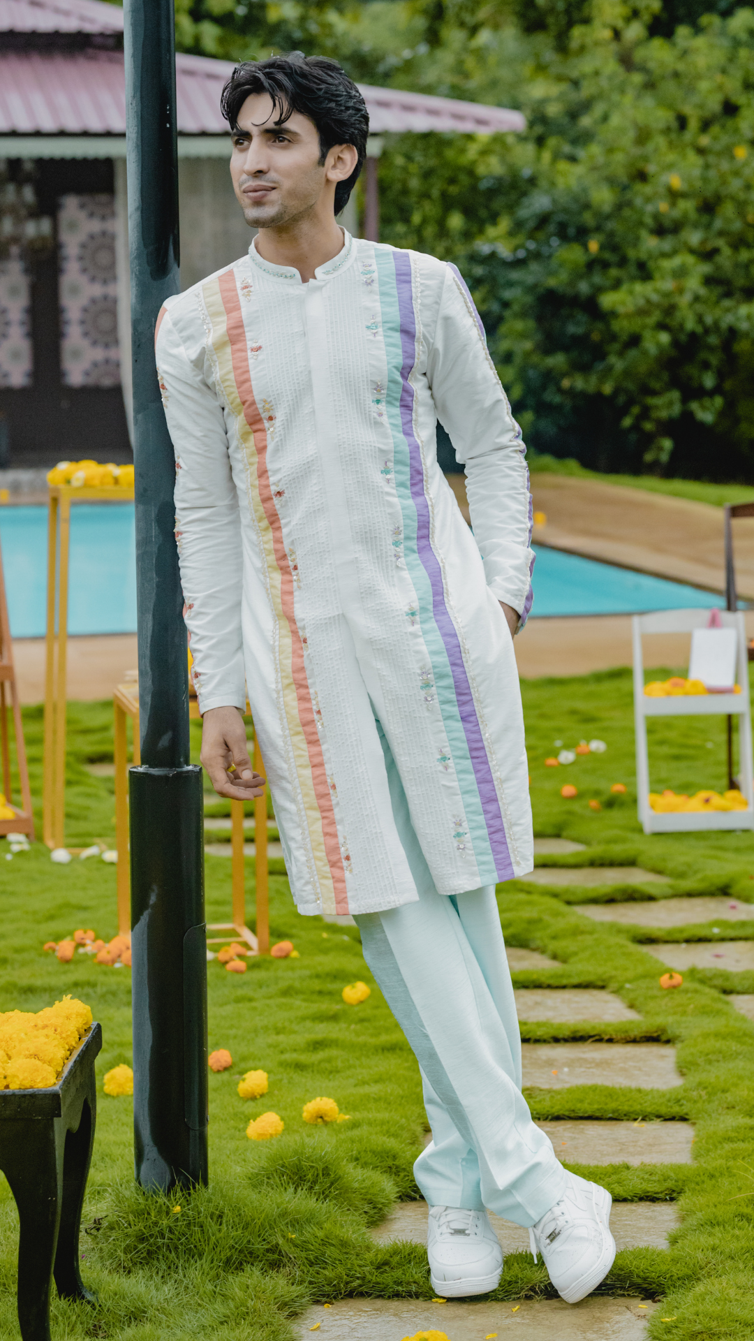 Colorblock Kurta Set