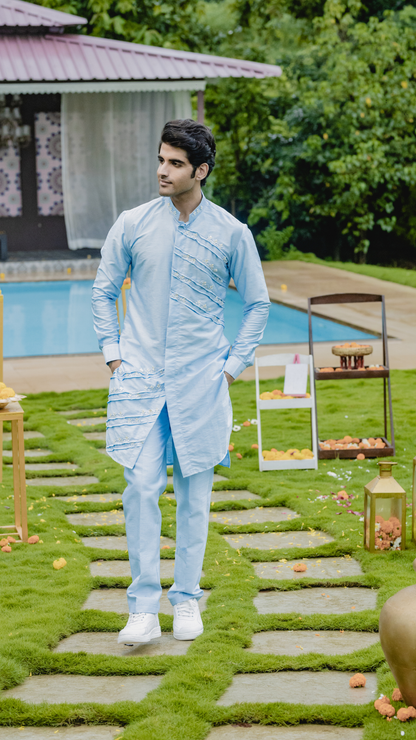 Colorblock Kurta Set