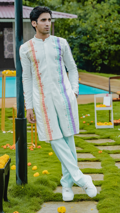 Colorblock Kurta Set