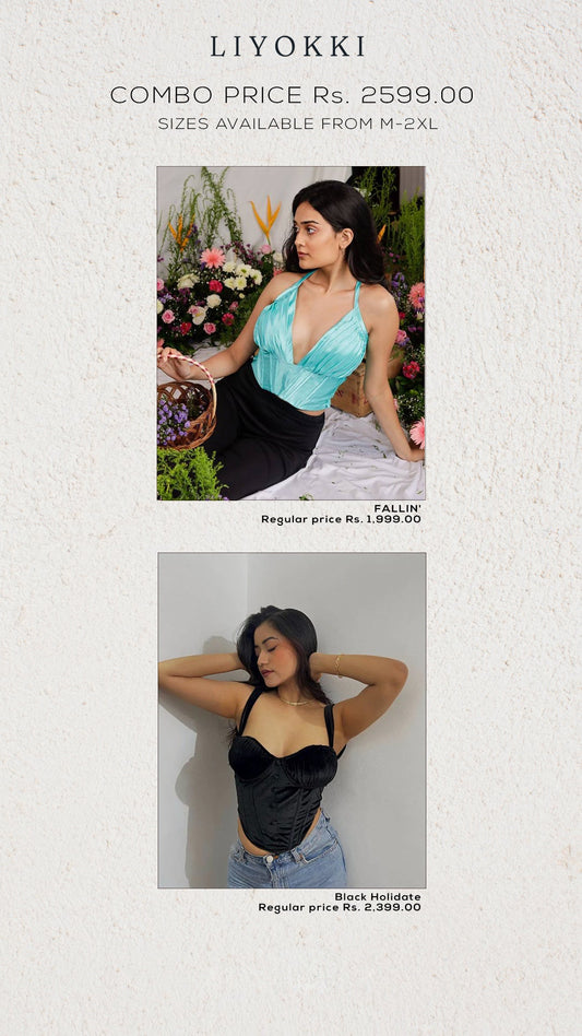 Fallin Corset + Black holidate corset COMBO