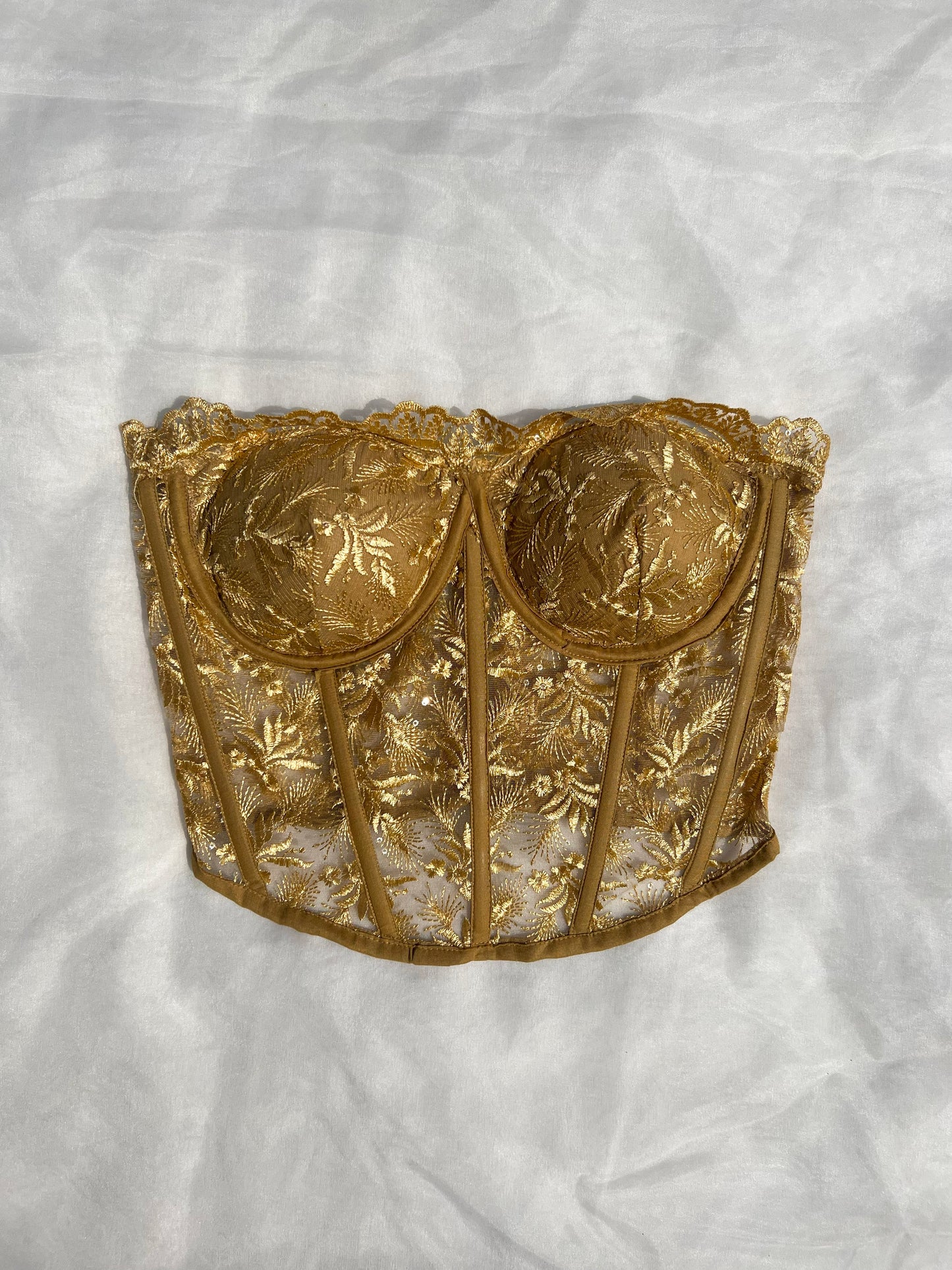 Golden Lacey corset top