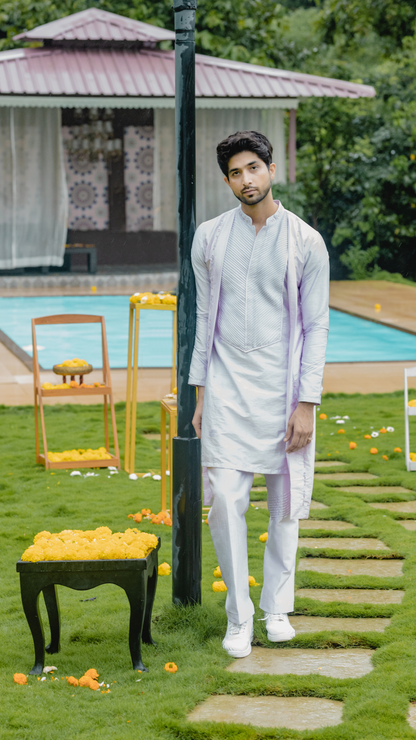 Colorblock Kurta Set