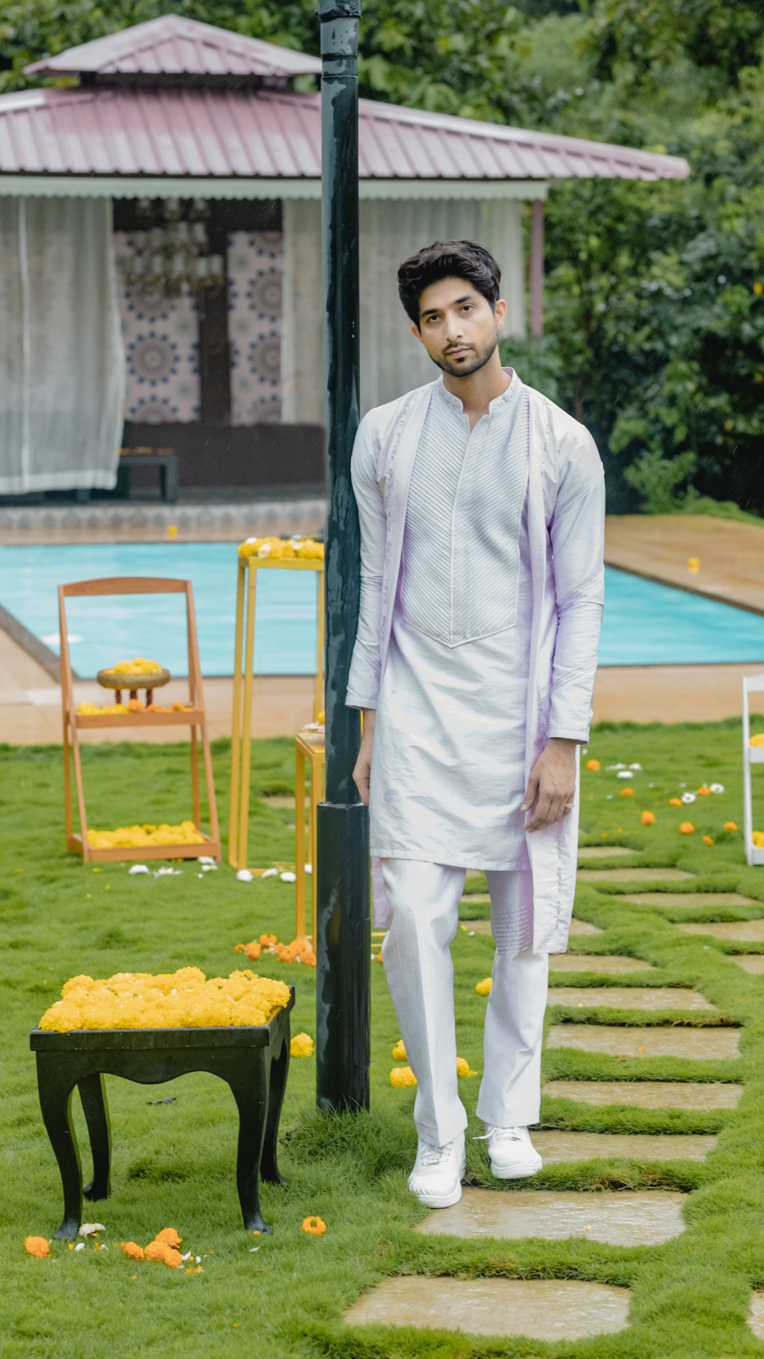 Colorblock Kurta Set
