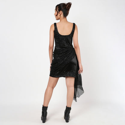 Midnight Sparkle Rhinestone Dress