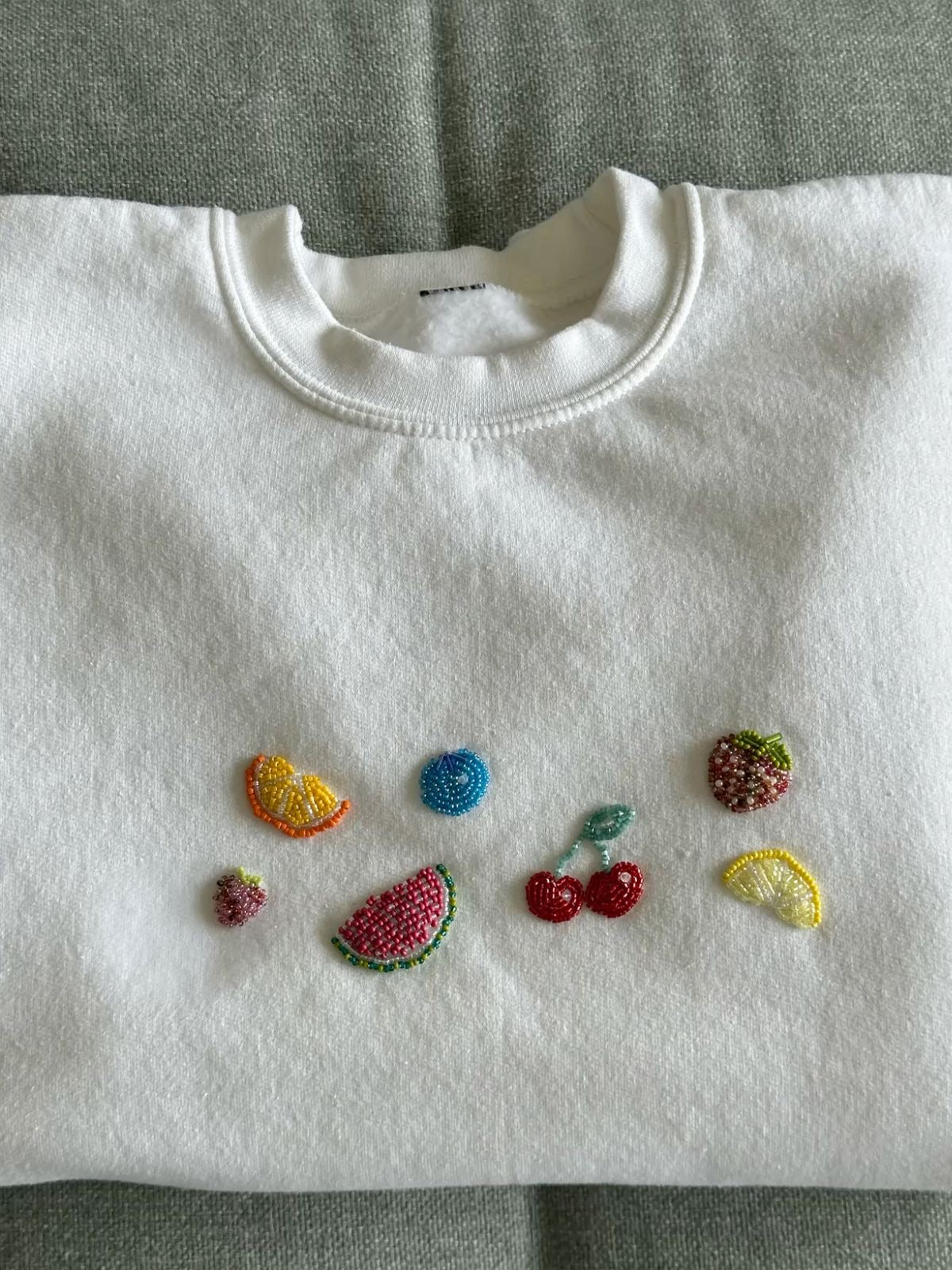 Fruits applique top