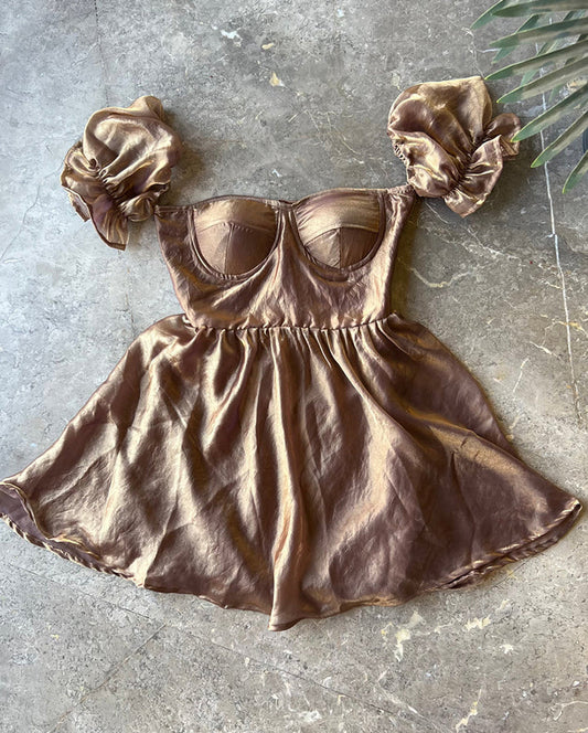 Golden Dust Gudiya Dress