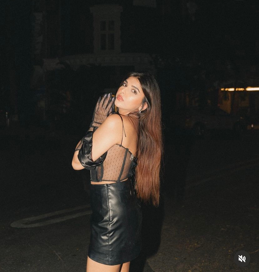 Martine corset top with net gloves