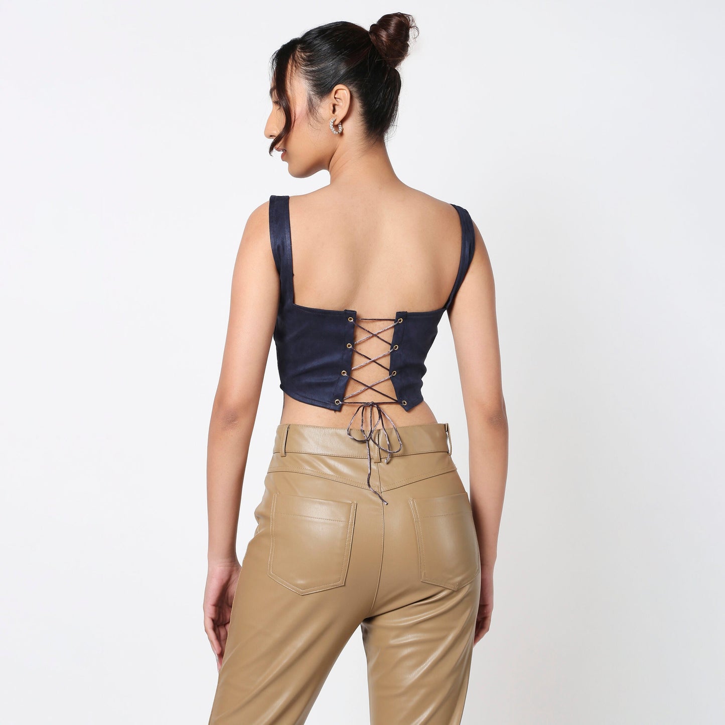 Suede Blue Corset