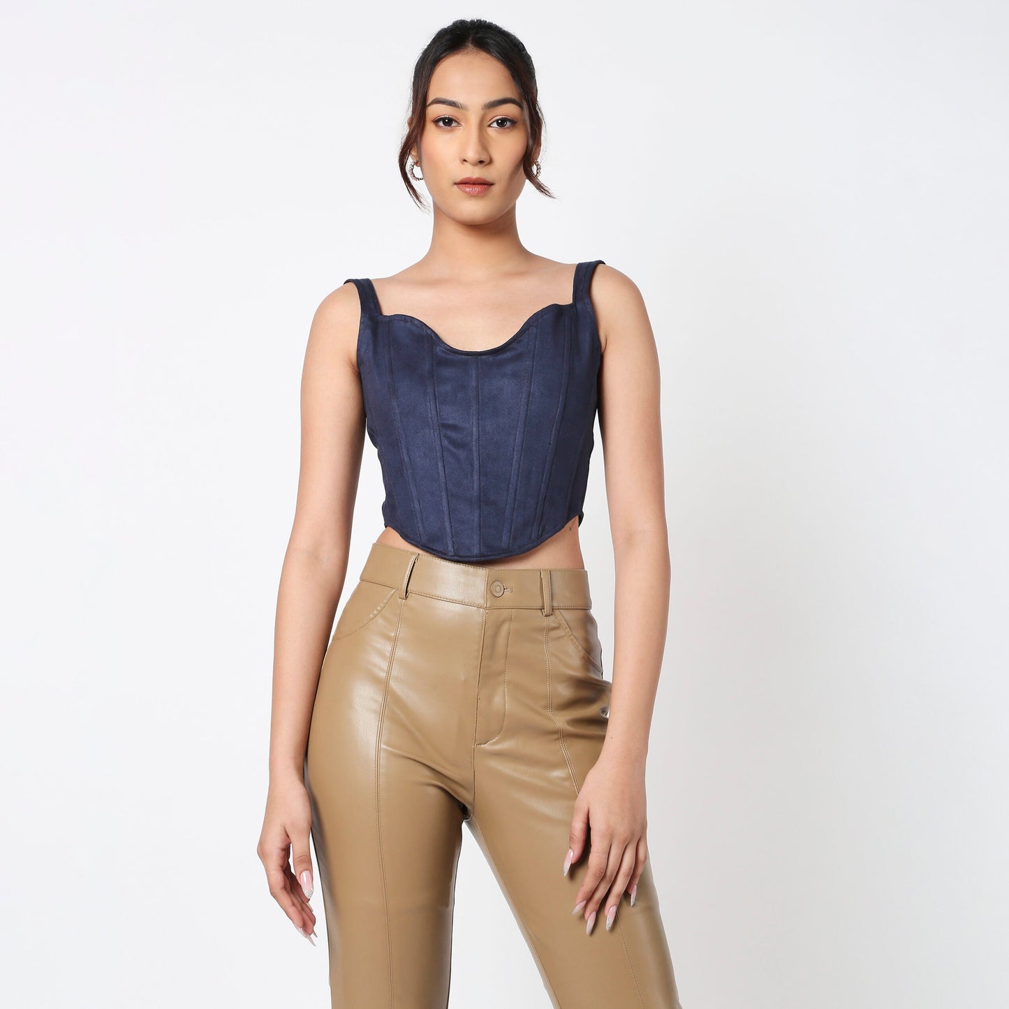 Suede Blue Corset