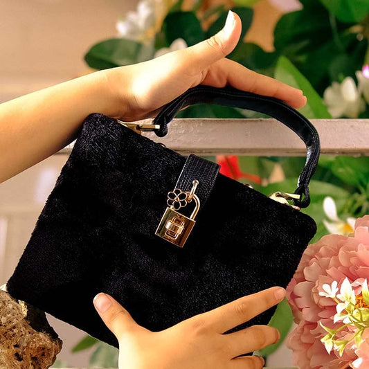 Fur black bag