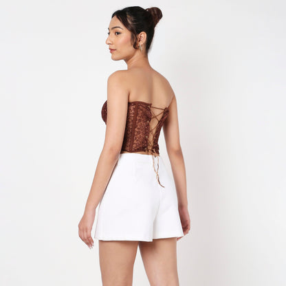 Brown Baddie Lacey Corset