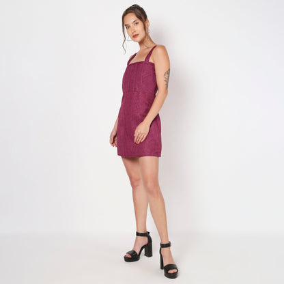 Pink Knit Corset Dress