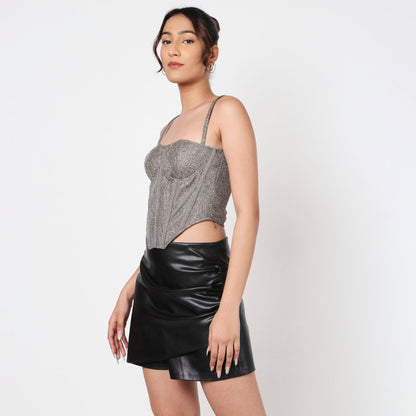 Jute Textured Corset Top