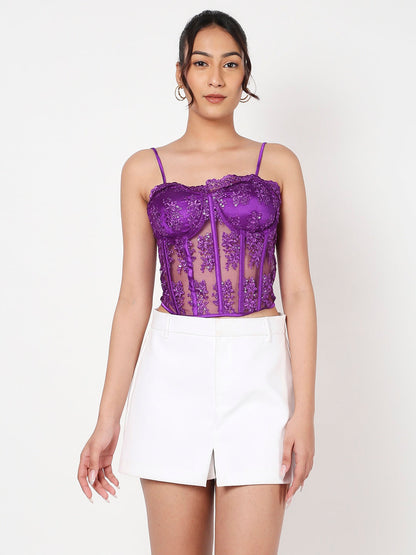 Purple Lacey Corset Top