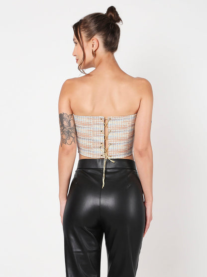 Chatai Brown Blue Tone corset